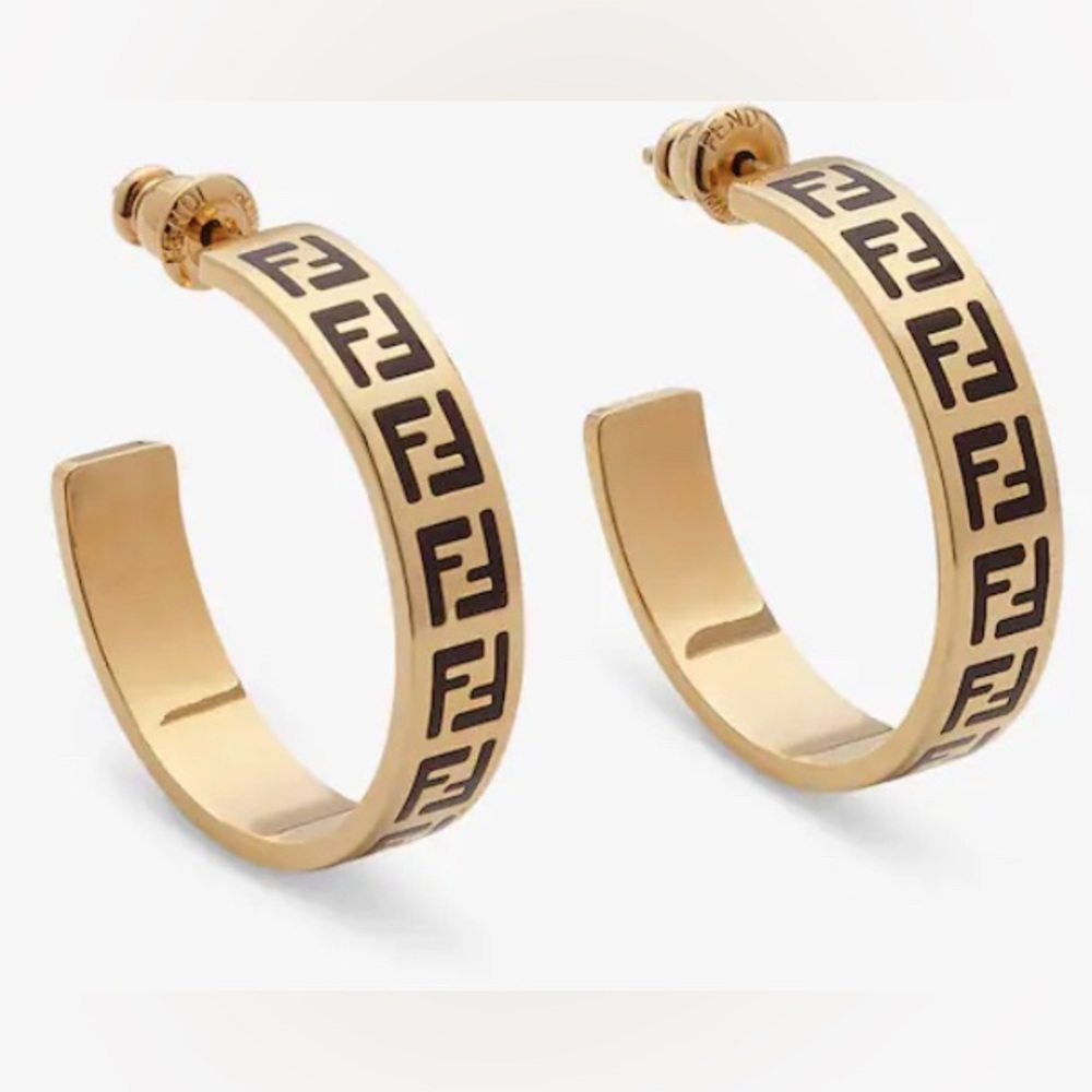 FENDI monogram hoops- Authentic!
